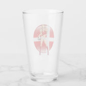 デンマーク人のサッカーファン、ロリガンの少女がグラスを飲む タンブラーグラス (裏面)