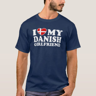 デンマーク人の恋人が大好き Tシャツ