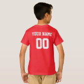 デンマーク名前をカスタムする&ナンバーフットボール Tシャツ (裏面フル)