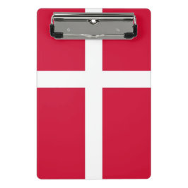 デンマーク国旗が付いたミニクリップボード ミニクリップボード