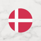 デンマーク国旗が付いた表紙吹雪 コンフェッティ (スモール正面)