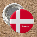 デンマーク国旗とデンマークファッション/スポーツ 缶バッジ<br><div class="desc">ボタン：デンマークとデンマーク国旗 – 私の国、旅行、休日、国民の愛国者/スポーツファンを愛する</div>