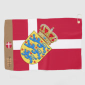 デンマーク国旗とデンマークモノグラムの/ゴルフタオル ゴルフタオル (横)
