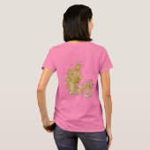 デンマーク国旗と地図dk Tシャツ (裏面フル)