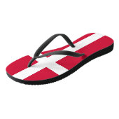 デンマーク国旗と大人のスリムなストラップ ビーチサンダル (アングル)