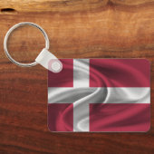 デンマーク国旗のキーチェーン キーホルダー (裏面)