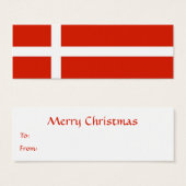 デンマーク国旗のギフトラベル (正面&裏面)