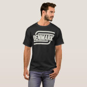デンマーク国旗のサッカー記念ファン Tシャツ (正面フル)