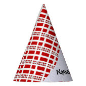 デンマーク国旗のタイルパーソナライズされた張り パーティーハット (左)