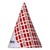 デンマーク国旗のタイルパーソナライズされた張り パーティーハット (右)