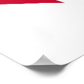 デンマーク国旗のハート ポスター (角)