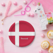 デンマーク国旗のプレート、パーティー、スポーツ、デンマーク ペーパープレート (パーティー)