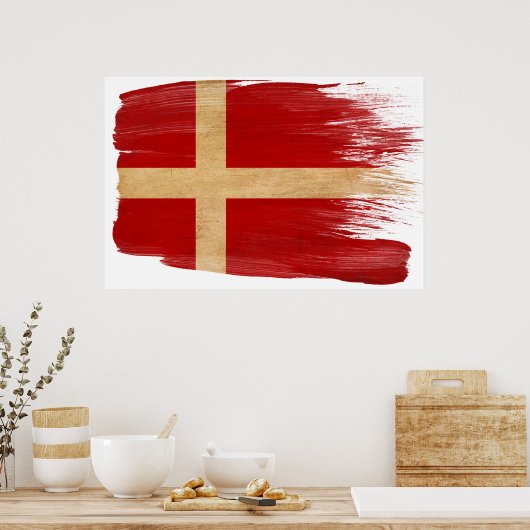 デンマーク国旗のポスター ポスター (キッチン)