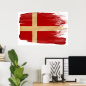 デンマーク国旗のポスター ポスター (ホームオフィス)