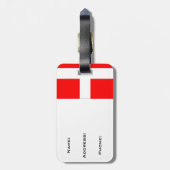 デンマーク国旗のラゲッジタグ！ ラゲッジタグ (裏面縦)