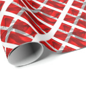 デンマーク国旗のラッピング紙 ラッピングペーパー (ロールコーナー)