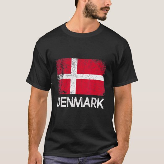 デンマーク国旗のヴィンテージ Tシャツ (正面)