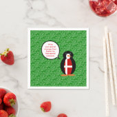 デンマーク国旗の休日ペンギン語 スタンダードカクテルナプキン (インサイチュ)