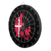 デンマーク国旗の地図 ダーツボード (正面右)