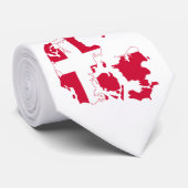 デンマーク国旗の地図 ネクタイ (ロール)