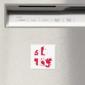 デンマーク国旗の地図 マグネット (インサイチュ (食洗機))