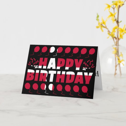 デンマーク国旗の愛国的誕生日 カード (黄色い花)