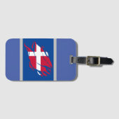 デンマーク国旗の私の中,スカンジナビアの中クローマ ラゲッジタグ (正面横)