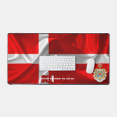 デンマーク国旗の紋章 デスクマット (キーボード&マウス)