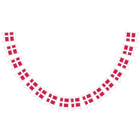 デンマーク国旗の紋章 バンティングフラッグ (全)