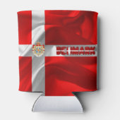 デンマーク国旗の紋章 缶クーラー (裏面)