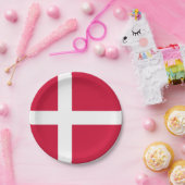 デンマーク国旗の紙プレート ペーパープレート (パーティー)