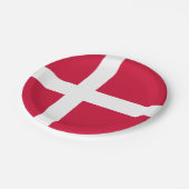 デンマーク国旗の紙プレート ペーパープレート (アングル)