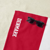 デンマーク国旗の華やかな愛国心 ビーチタオル (インサイチュ)