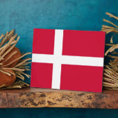 デンマーク国旗の額 フォトプラーク (側面)