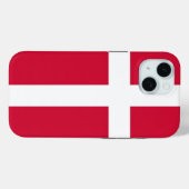 デンマーク国旗のApple iPhone 15 Case-Mate iPhoneケース (裏面 (横))