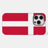 デンマーク国旗のApple iPhone 15 Pro Maxケース iPhoneケース (裏面横)