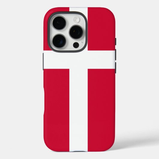 デンマーク国旗のApple iPhone 16 Pro Case-Mate iPhoneケース (裏面)