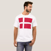 デンマーク国旗またはデンマーク国旗 Tシャツ (正面フル)