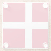 デンマーク国旗を持つガラスのコースター ガラスコースター (裏面)