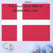 デンマーク国旗を持つフライヤー チラシ (シングル)