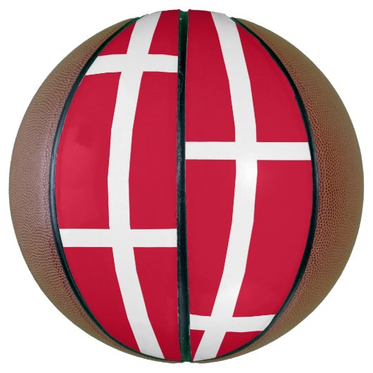 デンマーク国旗を持つフルサイズバスケットボール バスケットボール (縦)