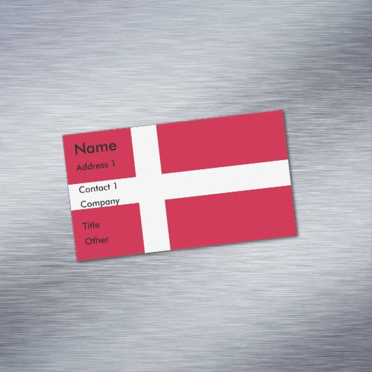 デンマーク国旗を持つ名刺マグネット マグネット名刺 (インサイチュ)