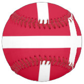 デンマーク国旗を持つ愛国的なソフトボール ソフトボール (裏面)