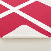 デンマーク国旗を持つ愛国的シェルパ毛布 シェルパブランケット (3/4)