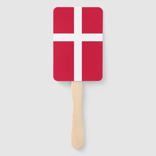 デンマーク国旗を掲げたハンドファンのセット ハンドファン (裏面)