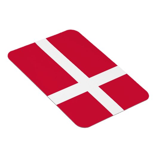 デンマーク国旗を掲げた愛国的なフレキシブル磁石 マグネット (右側)
