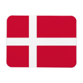 デンマーク国旗を掲げた愛国的なフレキシブル磁石 マグネット (横)