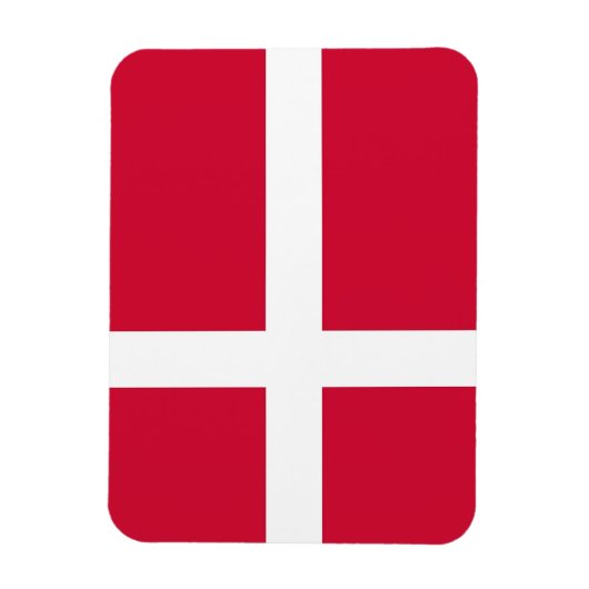 デンマーク国旗を掲げた愛国的なフレキシブル磁石 マグネット (縦)