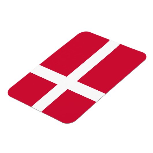 デンマーク国旗を掲げた愛国的なフレキシブル磁石 マグネット (左側)