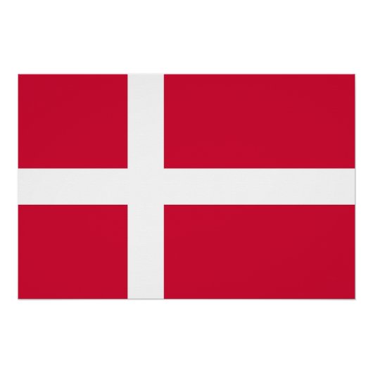 デンマーク国旗を掲げた愛国的なポスター ポスター (正面)